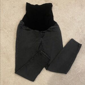 1822 Denim Black (dark grey) over the belly maternity jeans
